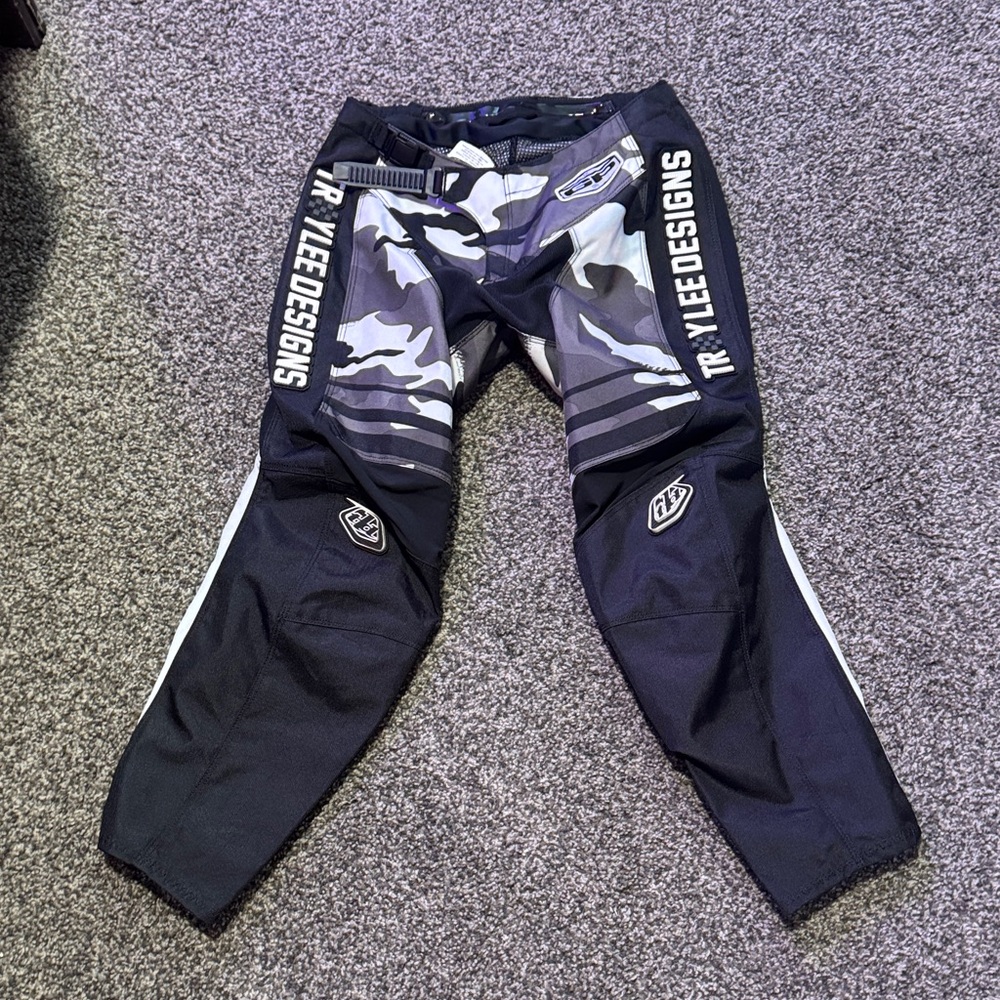 Troy Lee Designs Kids Black & Gray Camo MX Joggers
